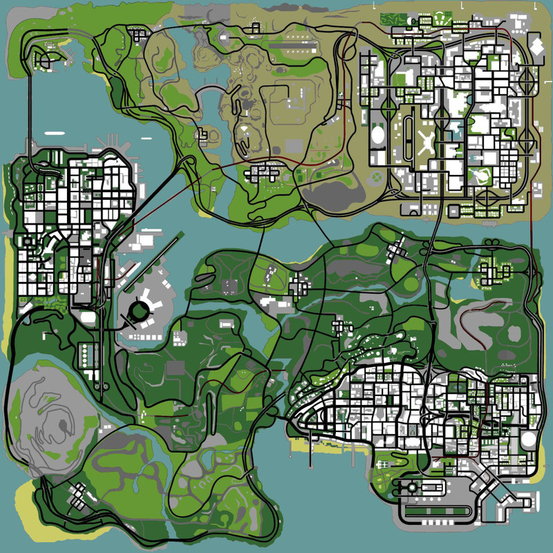 GTA 5 Map Los Santos - The map of Grand Theft Auto V