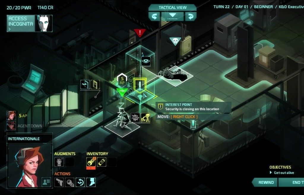 invisible inc experienced